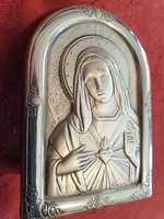 Imagem Sagrado Coração de Maria em prata 925