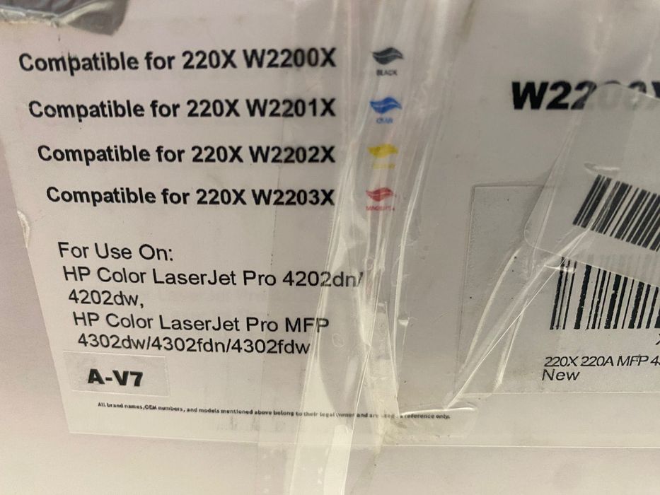 лазарний картрідж HP 220 X W2200 X (комплект) 4 шт