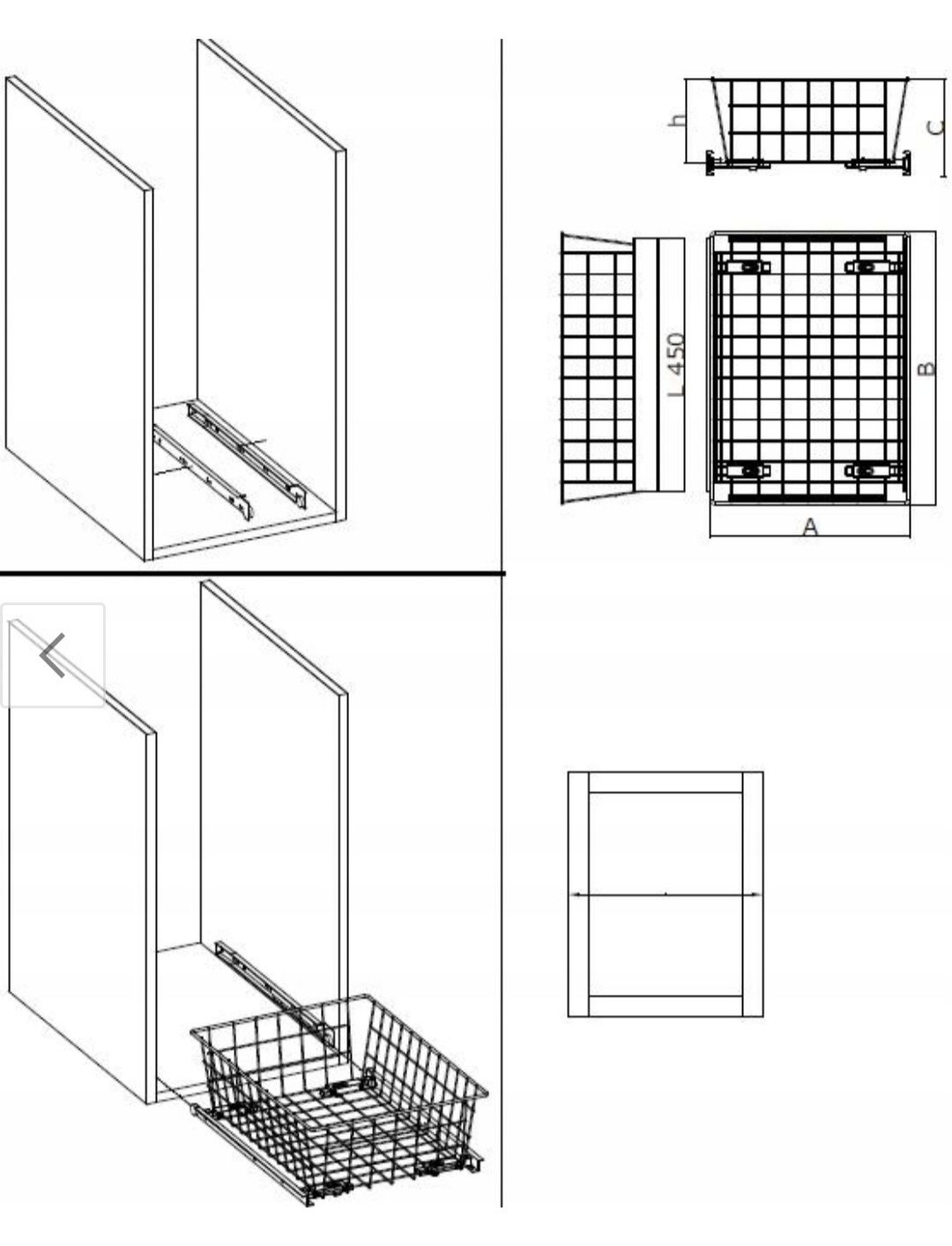 Wiexpol szuflada biały front 50 x 60 x 20