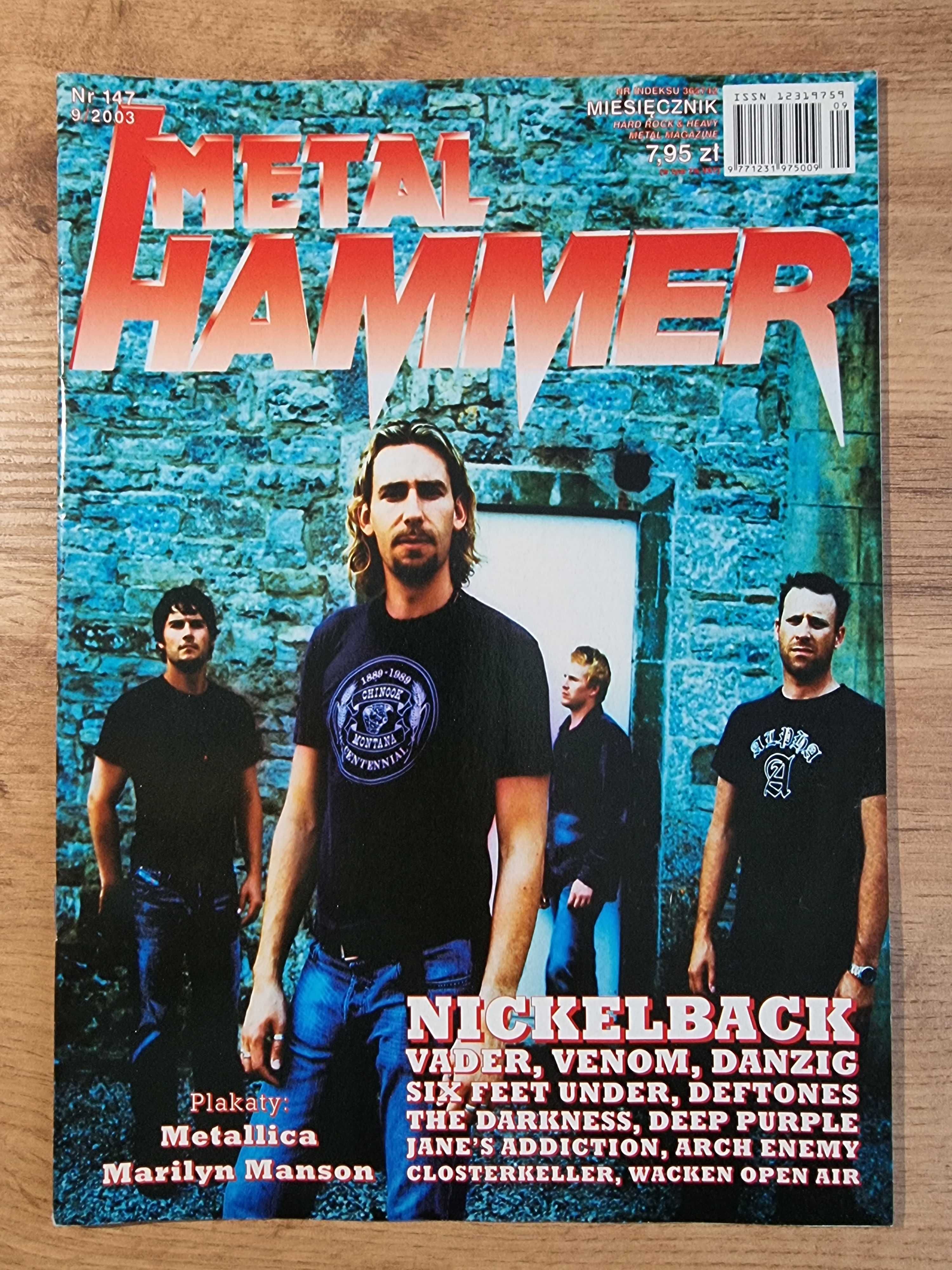 Metal Hammer 2003 - Nickleback, Plakaty: Metallica i Marilyn Manson
