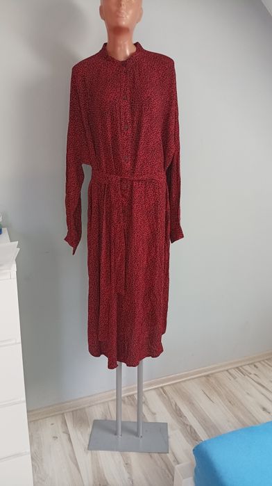 48 4XL 46 xxxl Esprit długa sukienka maxi rozpinana guziki