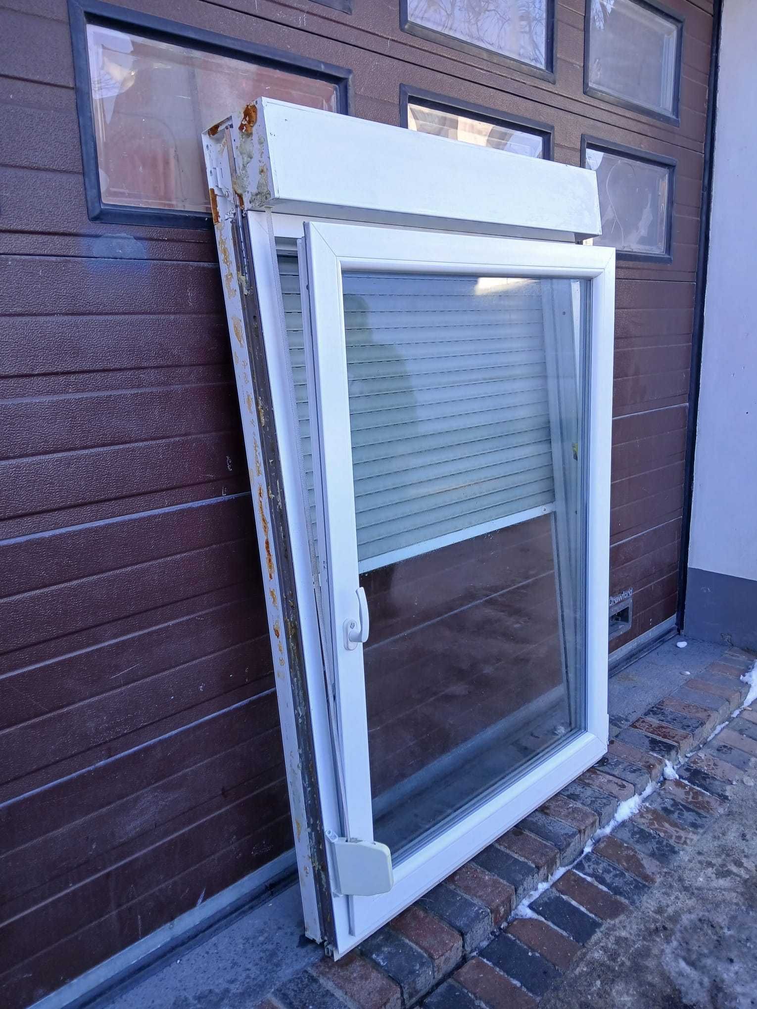 Okno z roletą zewnętrzną 119x181 pcv okna DOWÓZ CAŁY KRAJ