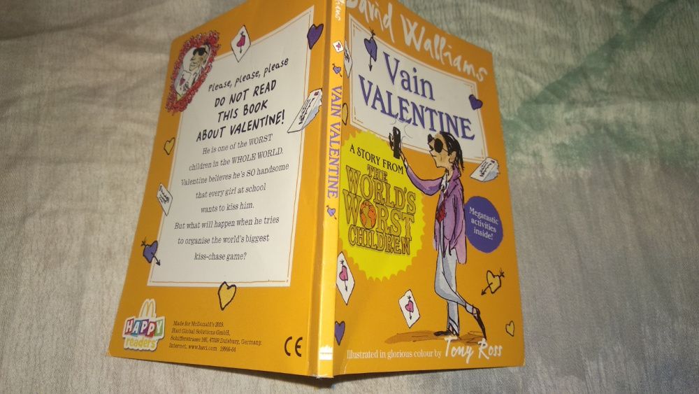 книга английский David Walliams Vain Valentine McDonalds happy meal