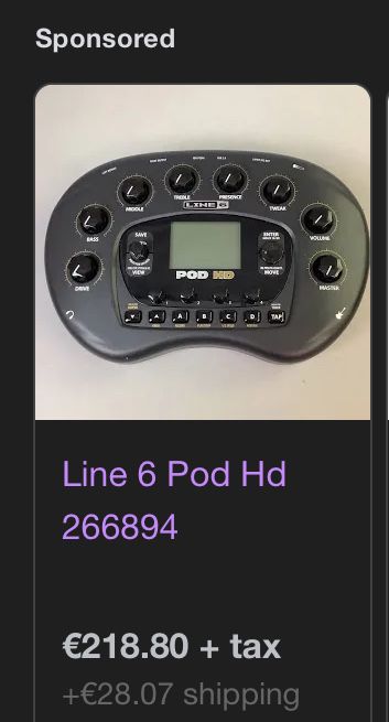 Line 6 POD HD ( processador de baixo, voz, guitarra ]