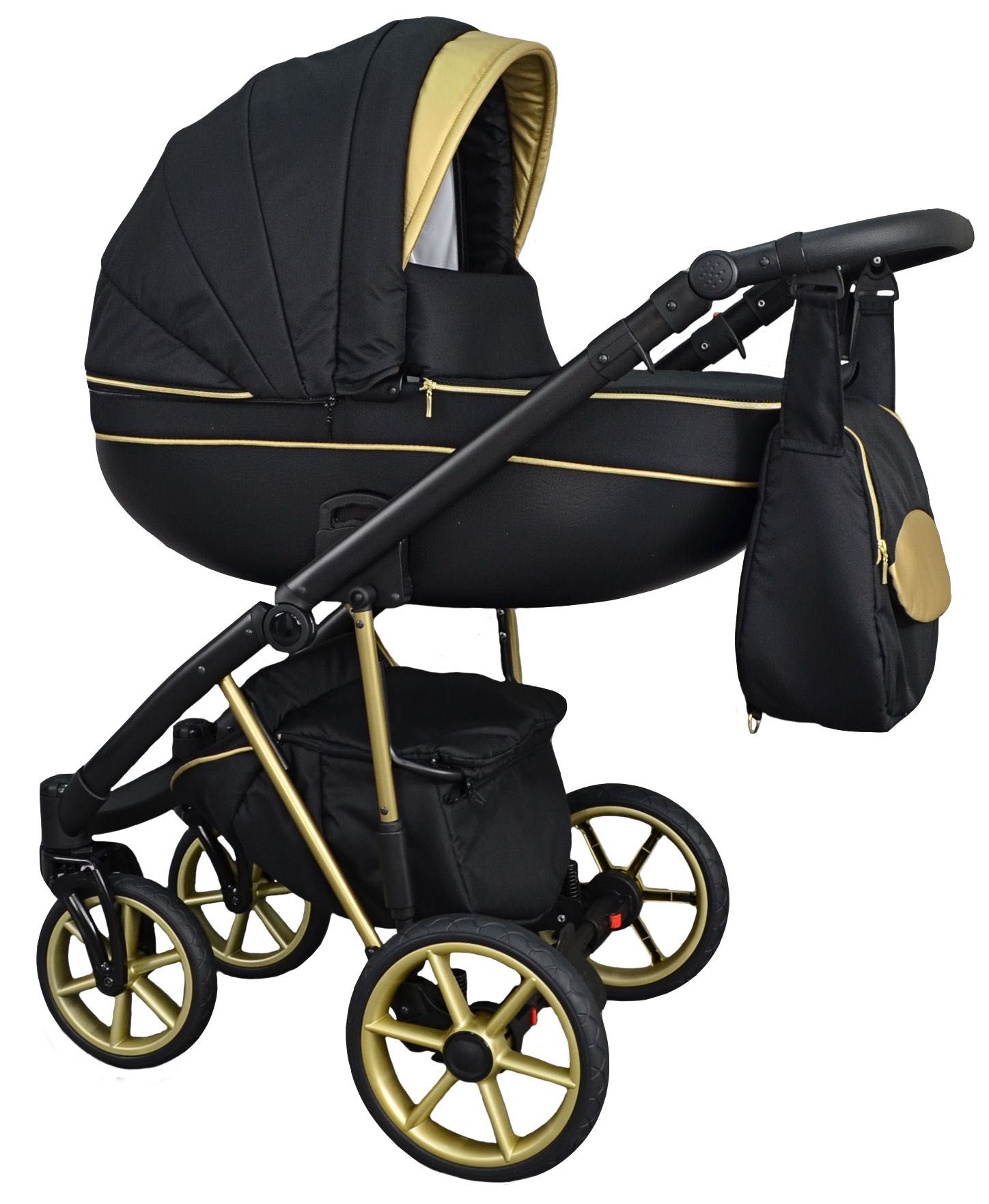 NOWY Złoty Wózek Dziecięcy Fabero Gold 3w1 Gondola Spacerówka Fotelik