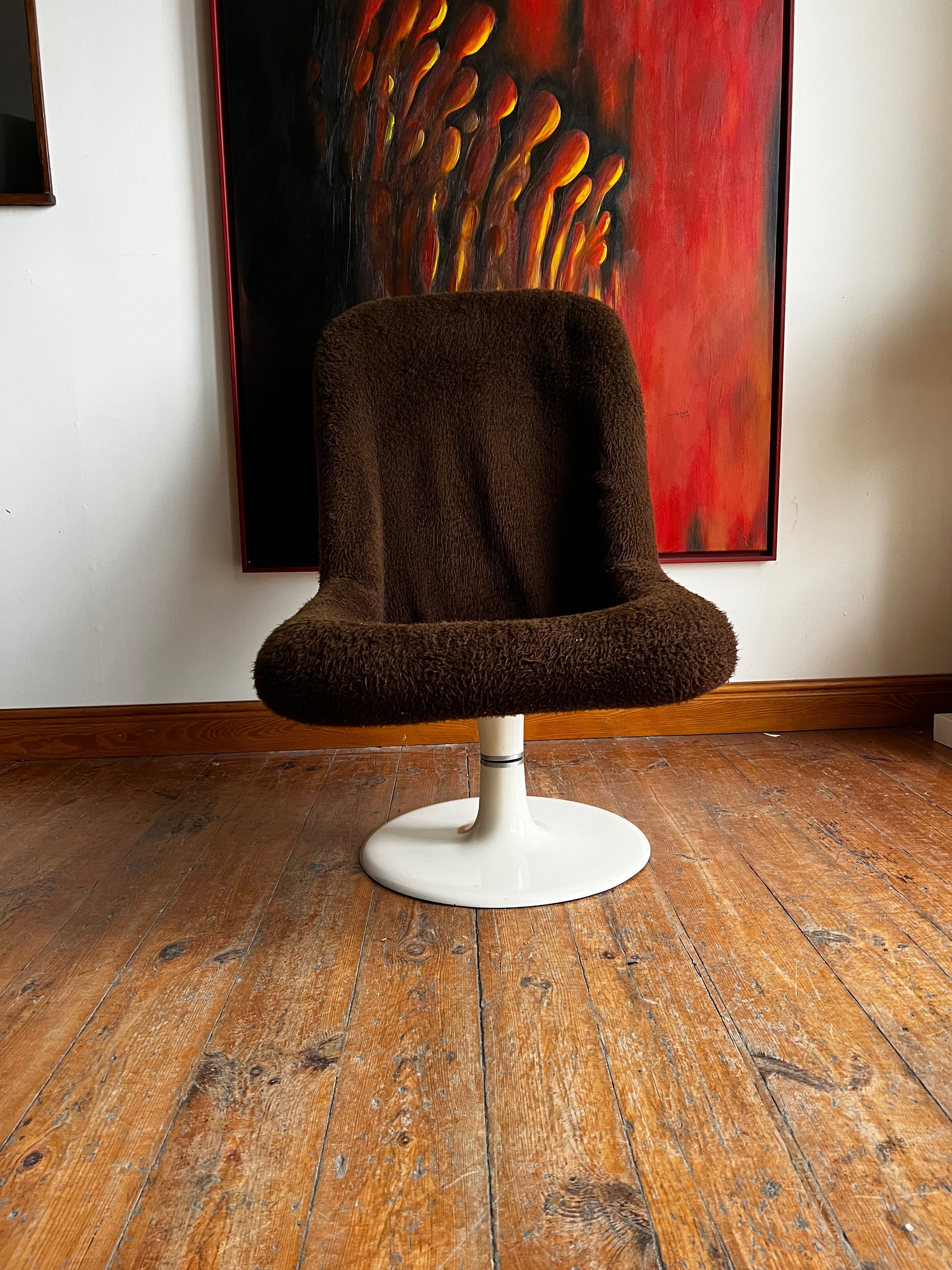 *rezerwacja*Mid century modern lounge chair, fotel obrotowy vintage