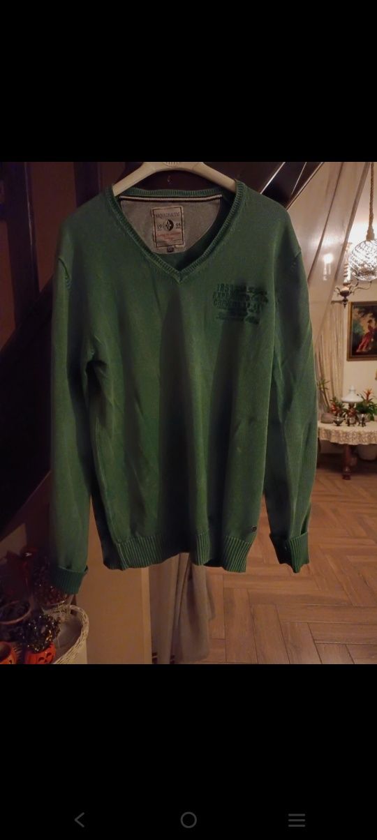 Męski zielony sweter