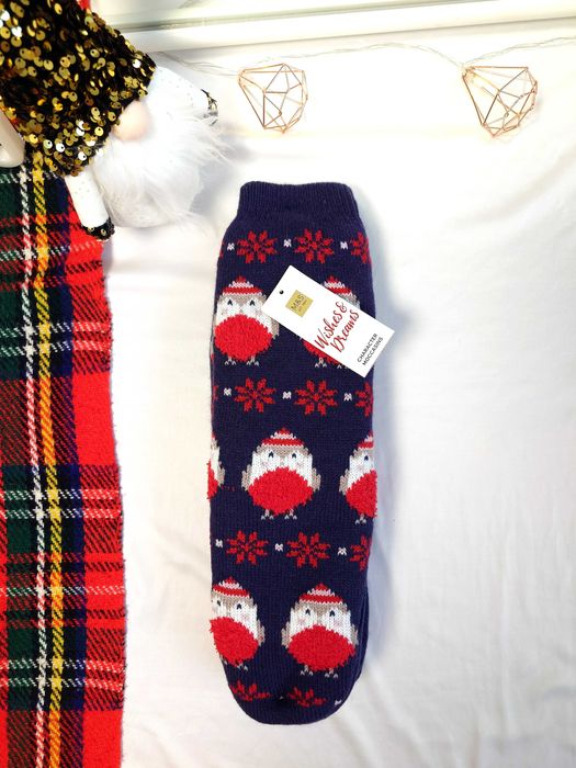 Bardzo ciepłe zimowe skarpetki ocieplane futerkiem w środku M&S