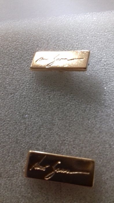 Botões de punho "Nuno Gama - Dia do Pai" - com banho de ouro