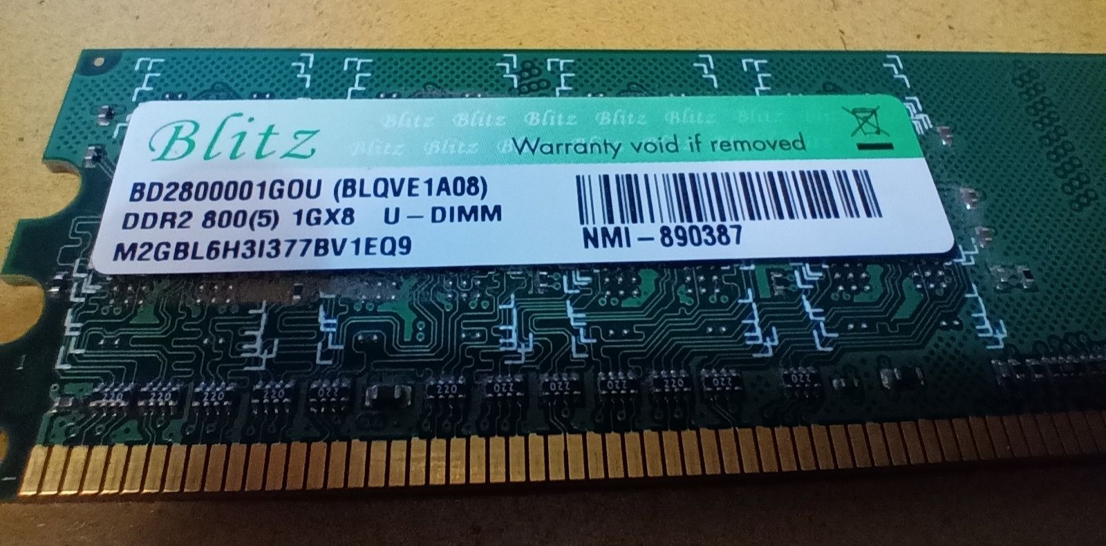 Pamięć RAM Blitz 1GB DDR2 U-dimm 800