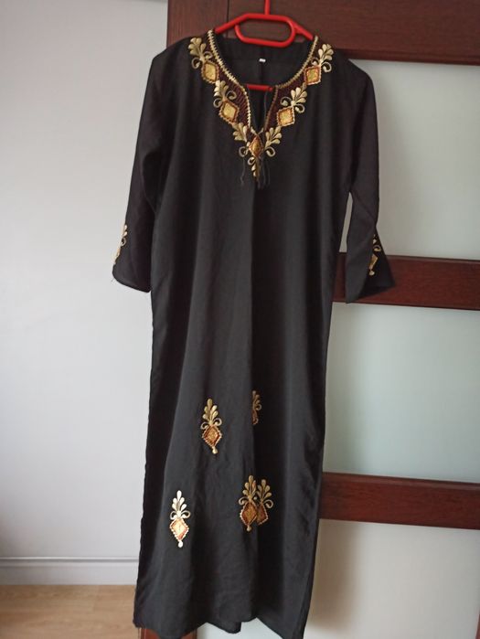 Sukienka boho z  haftem 38 Boho  jesień