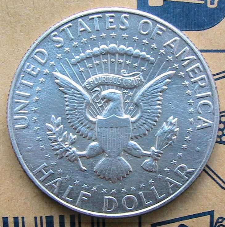 США пол-доллара 1967 Kennedy Half Dollar Серебро