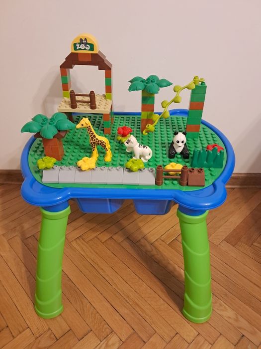 Stolik elefun wesołe zoo lego duplo pociąg farma lody literki zwierzęt