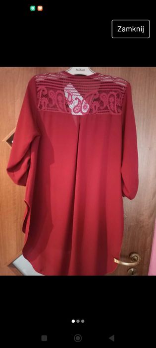 Bluzka tunika z ozdobnym tyłem