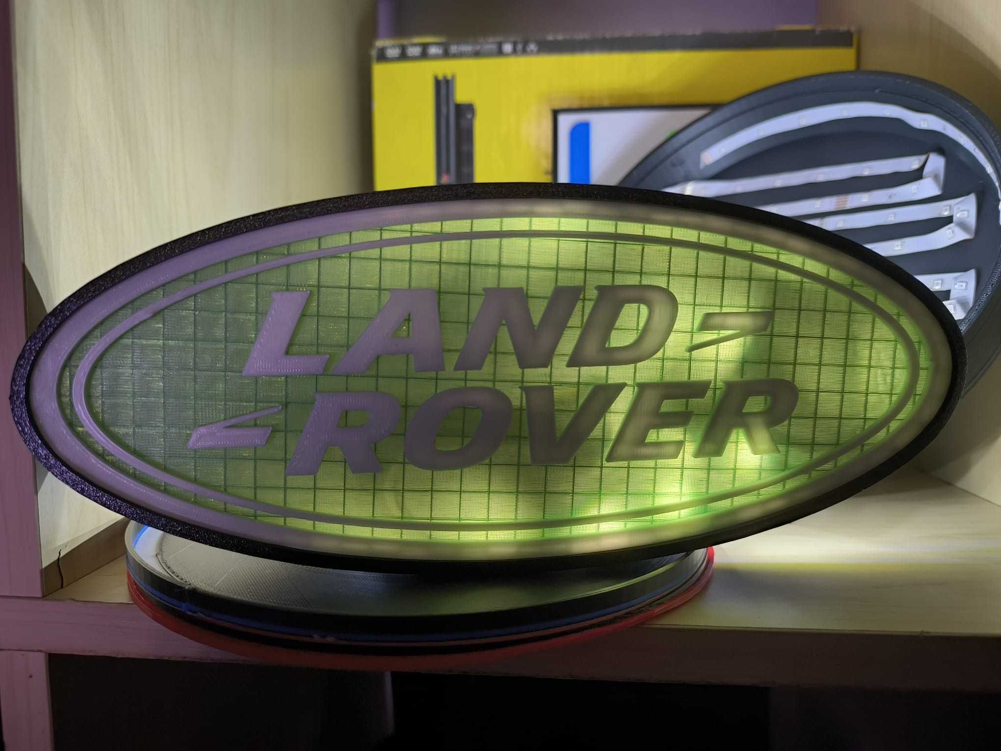 Luminária - Lightbox "Land Rover"