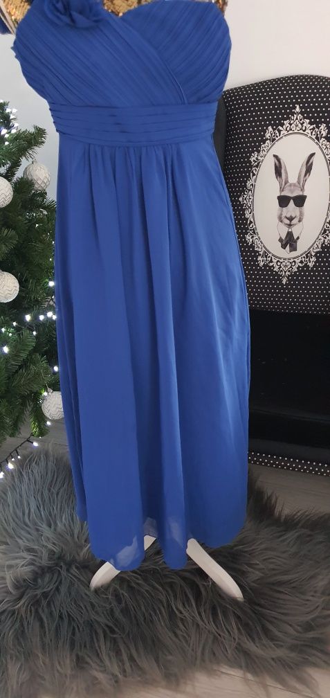Sukienka niebieska nowa na jedno ramię rozmiar 38 m 36 s