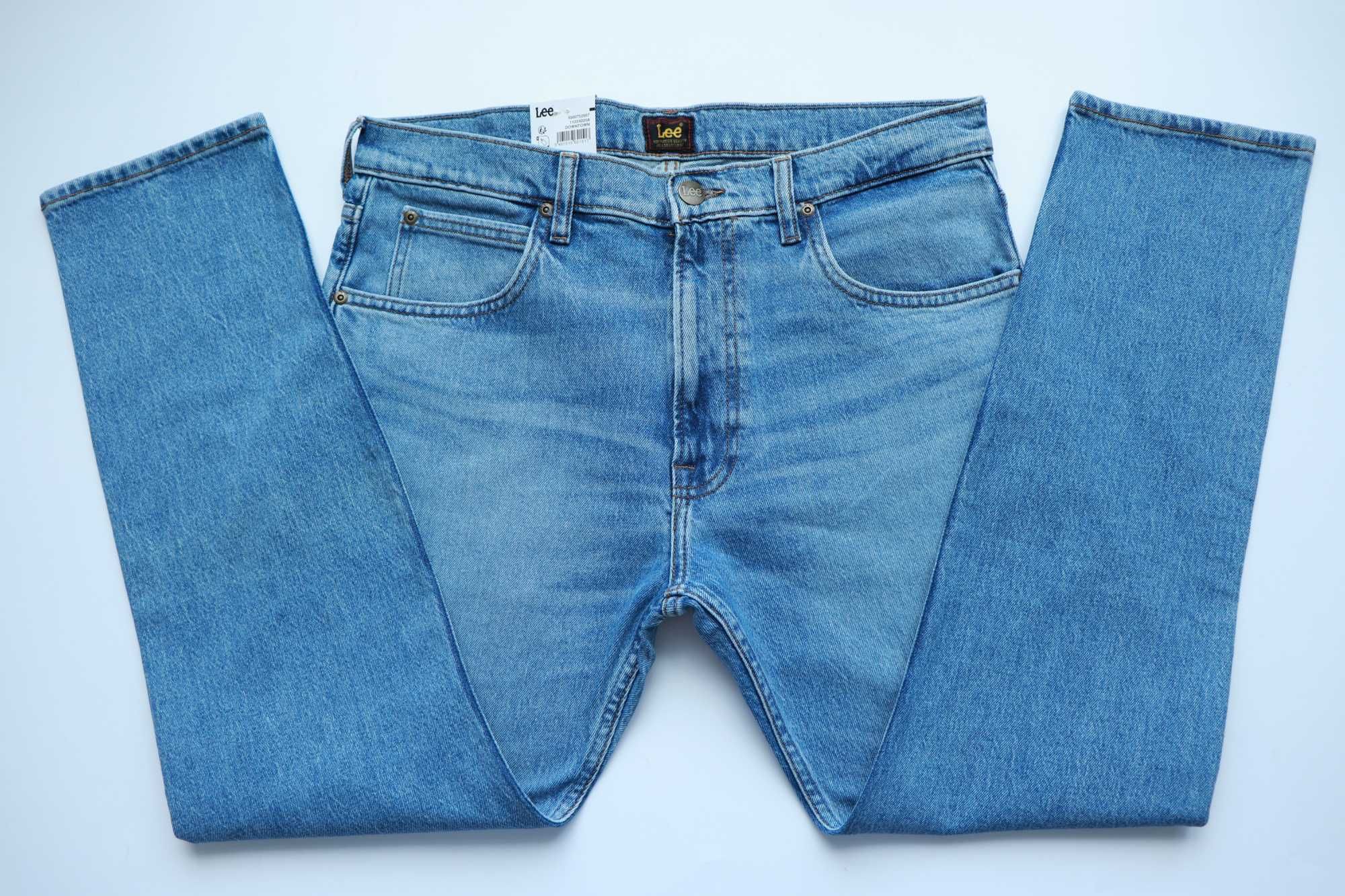 LEE RIDER W34 L30 męskie spodnie jeansy slim straight nowe okazja