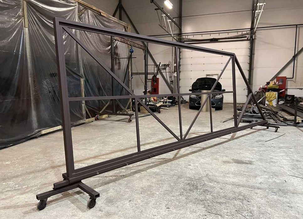 Каркас откатных ворот, Ворота раздвижные откатные, Фурнитура на ворота