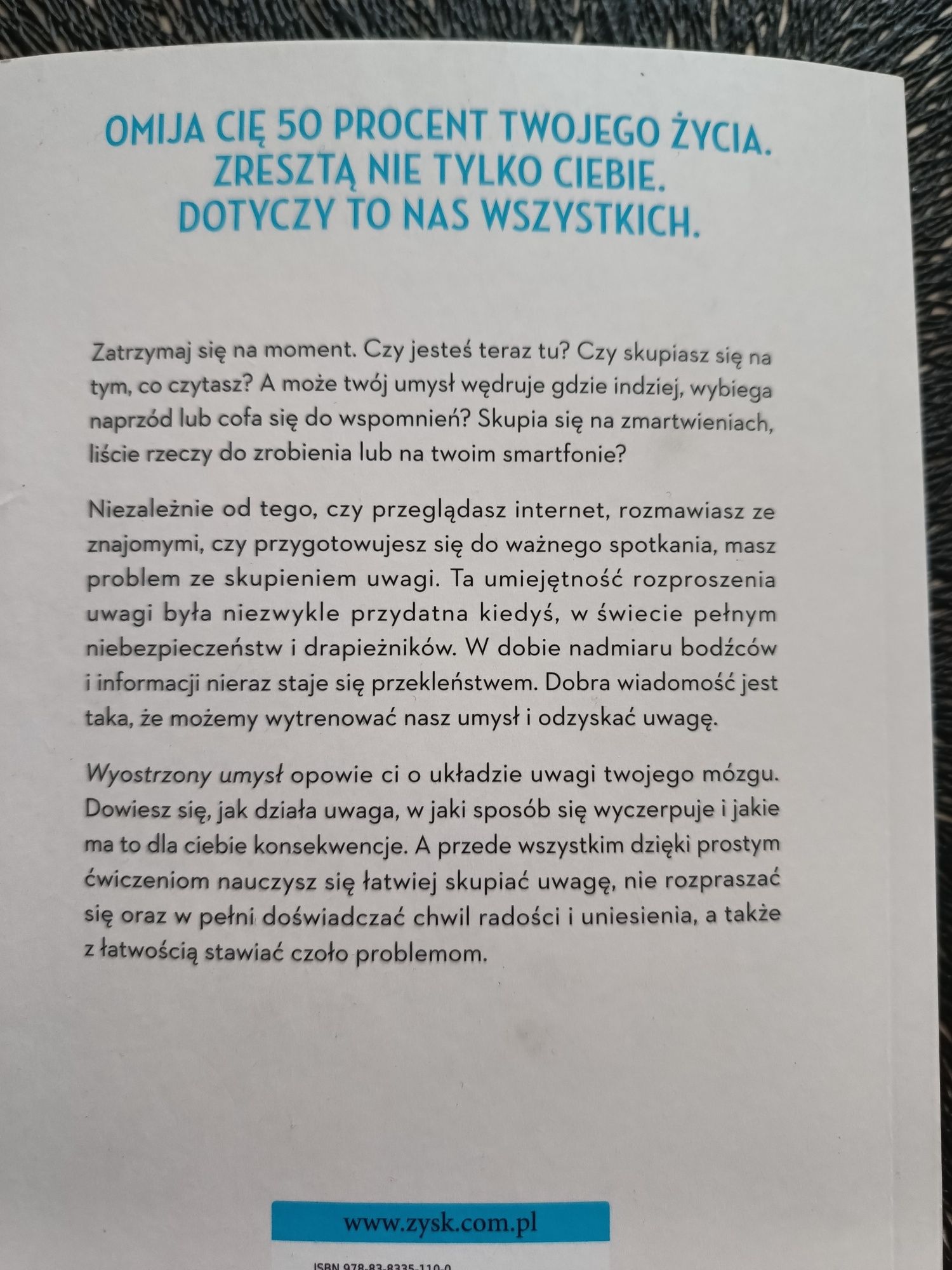 "Wyostrzony umysł.Wzmocnij swoją uwagę i koncentrację" Amishi P. Jha