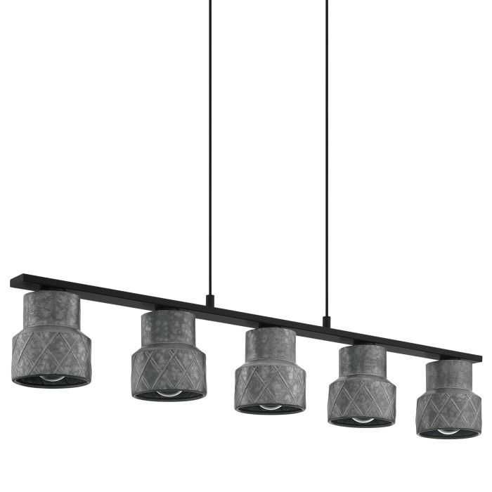 Candeeiro tecto - mesa jantar - Eglo HILCOTT - com 5 lâmpadas LED