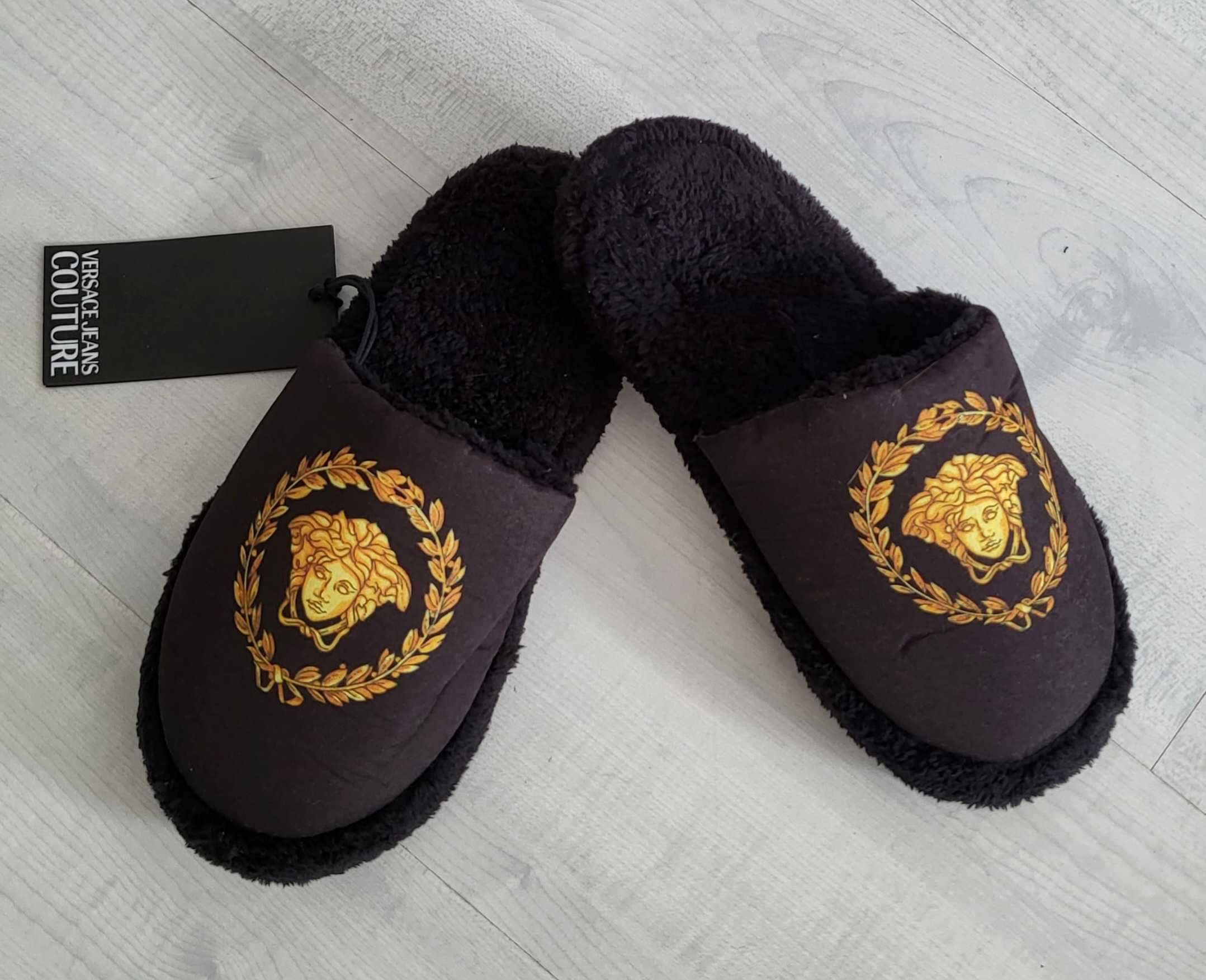 Versace pantofle czarne roz 40