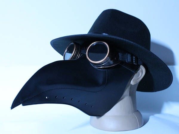 Маска Доктор Чума Чумной Доктор Смерть в Шляпе и Очках Хэллоуин