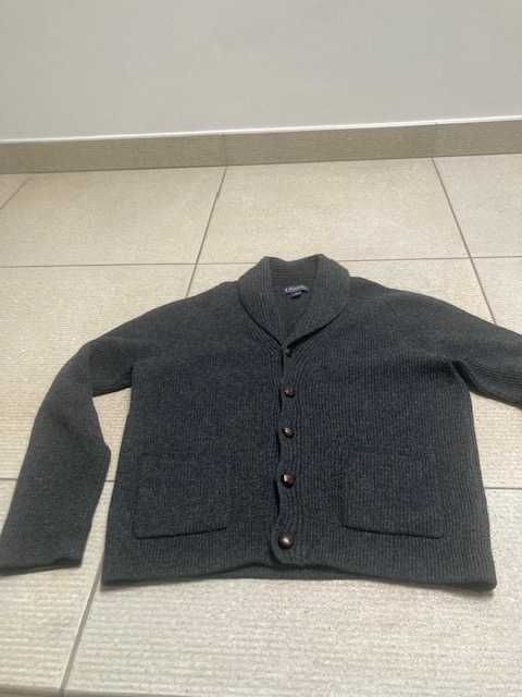 sweter męski kardigan Brooks Brothers rozmiar L grafitowy