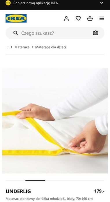 Materac do łóżeczka 60x170 biały