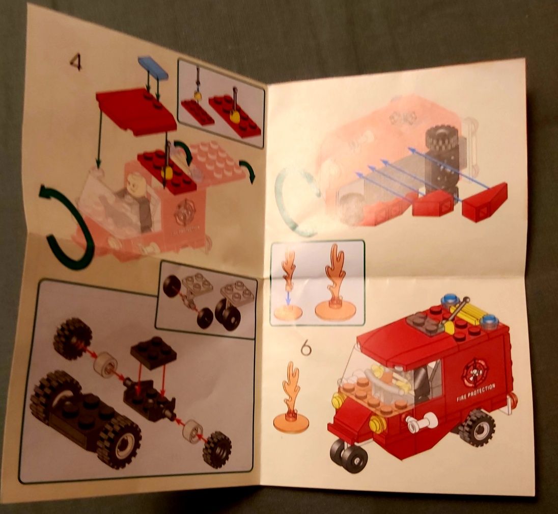 Armatka wodna 6 w 1 POLICE + zestaw klocków FIRE+zestaw 4 sam+helikopt