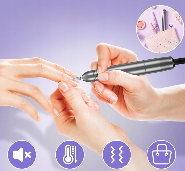 Frezarka do paznokci 20000 obr/min manicure pedicure żel akryl hybryda