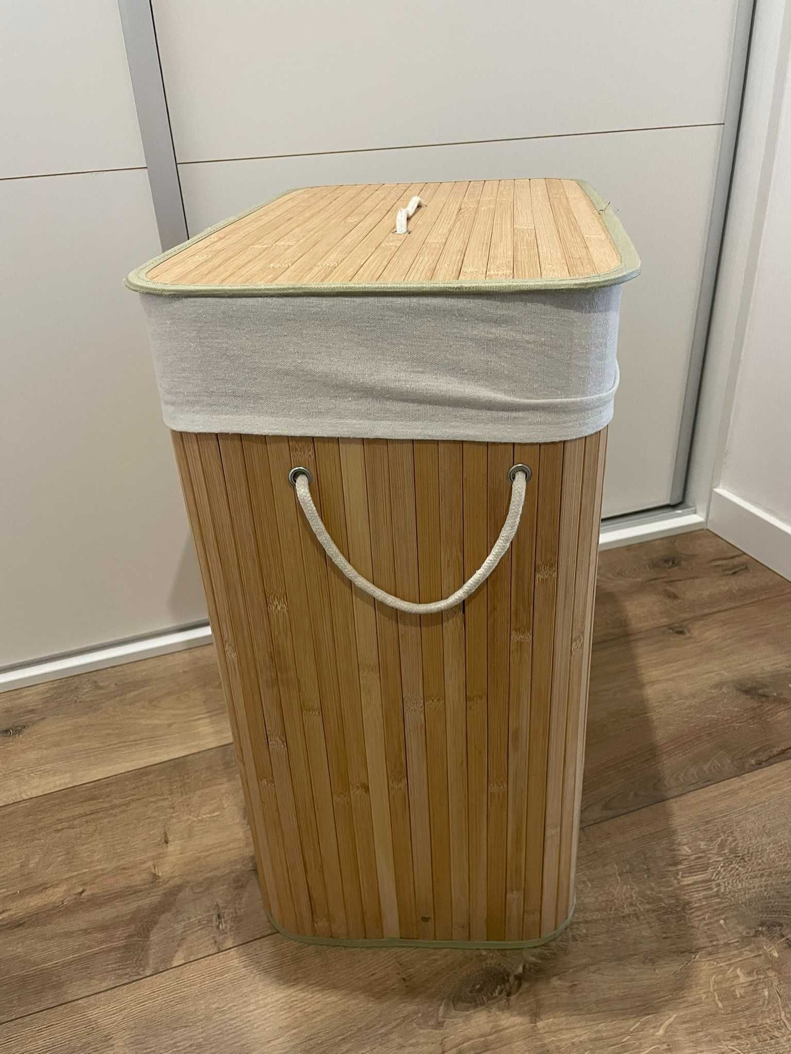 kosz na pranie pojemnik bambusowy 72 l
