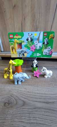 LEGO Duplo klocki zestaw 10904 Małe zwierzątka żyrafa słoń tygrys pand