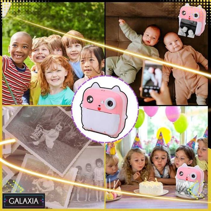 Mini Drukarka Drukuś Termiczna Aparat Natychmiastowy Dzieci 11 Rolek