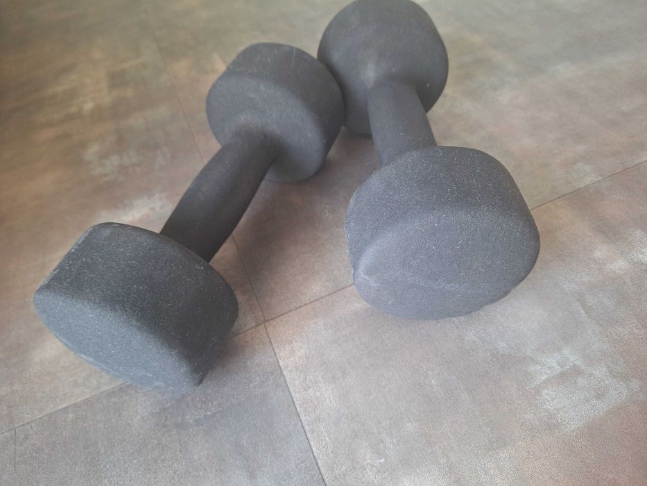 Halteres Reebok Musculação ginásio peso 5kg