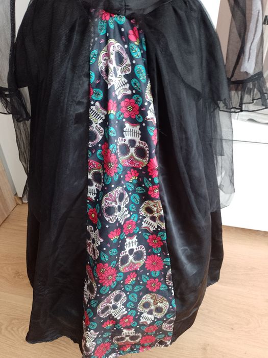 Strój karnawałowy WRÓŻKA CZAROWNICA WIEDŹMA suknia na kole 128/140 (9)