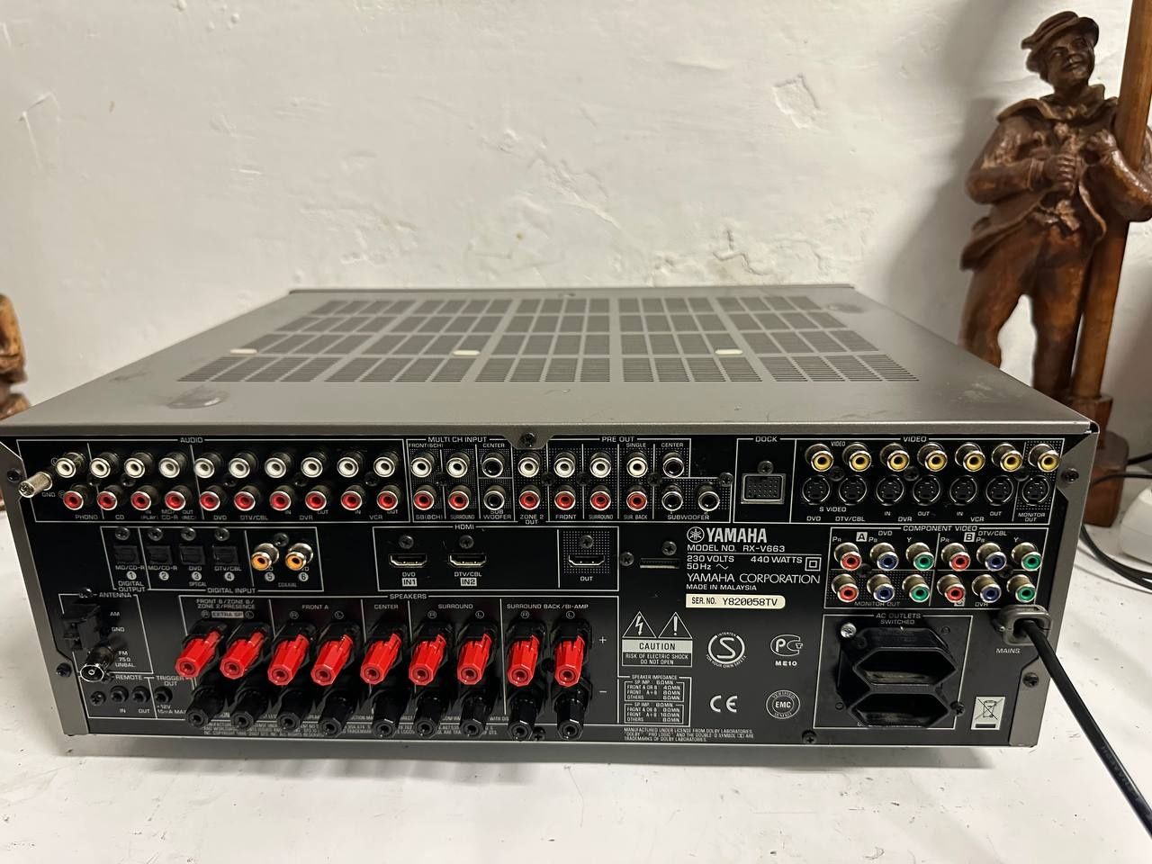 7.2 Am/Fm Amplituner Yamaha RX-V663 HDMI 130 Wat, TrueHD