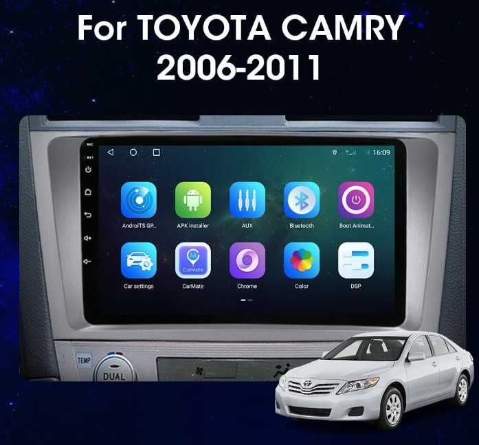 Штатна Android магнітола магнитола Toyota Camry 40 50 2006 - 2011.