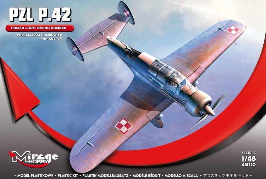 PZL P.42 Polski Lekki Bombowiec Nurkujący  model do sklejania