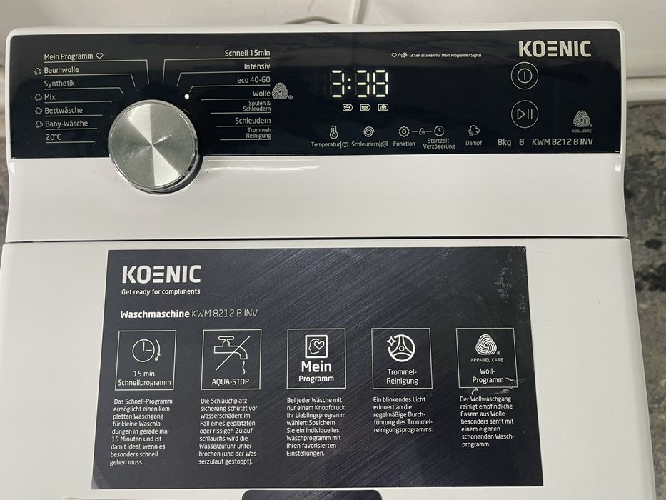 Пральна машина Koenic KWM 8212 B INV