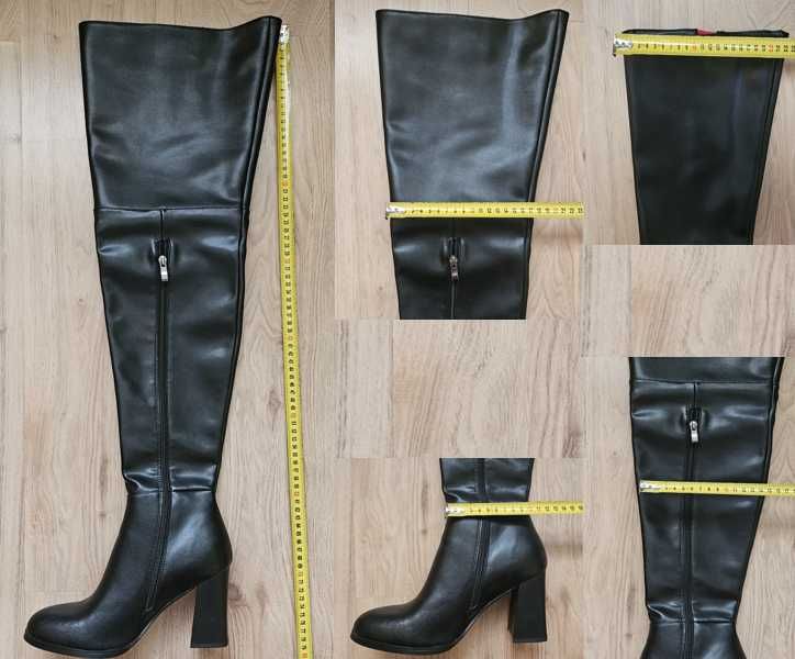 Kozaki muszkieterki wysokie do uda Arollo skóra naturalna Boots OTK