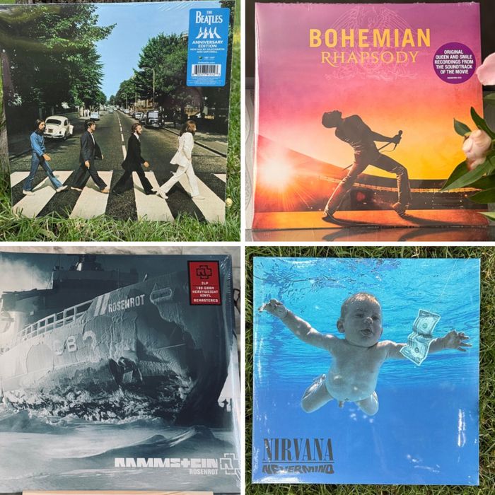Вінілові платівки Nirvana, Rammstein, Queen, Beatles