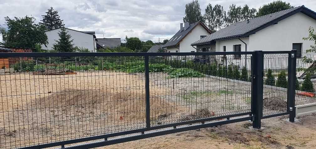 Brama przesuwna panelowa 4m x 1,5 m prawa antracyt