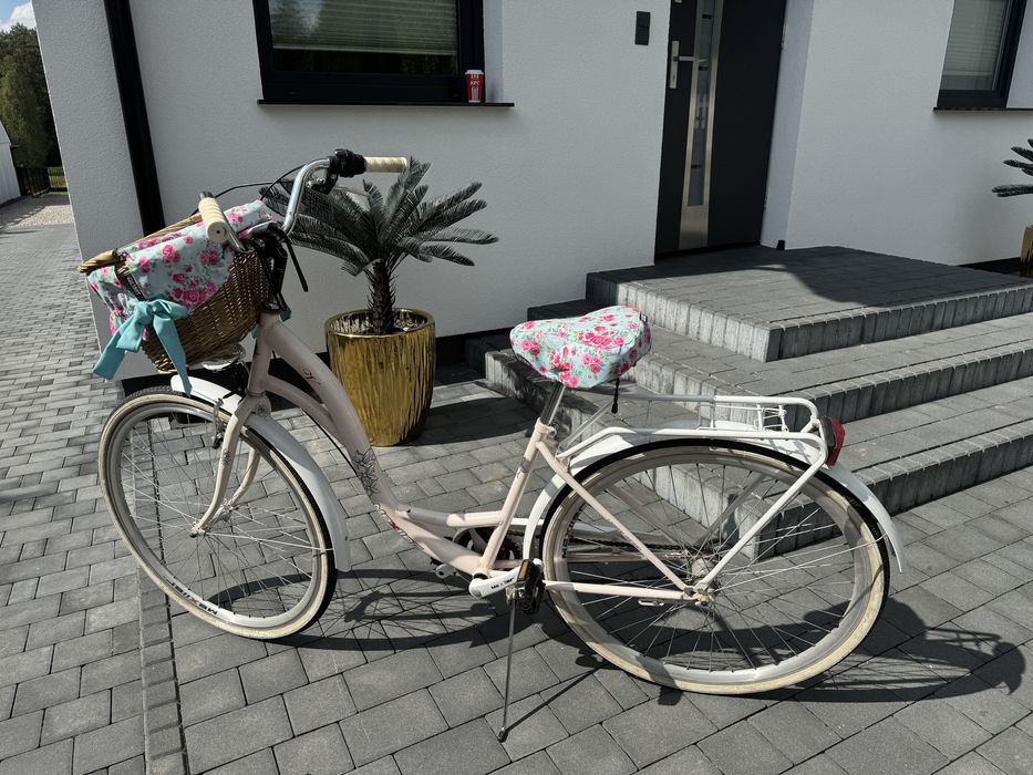 Rower miejski damka z koszem