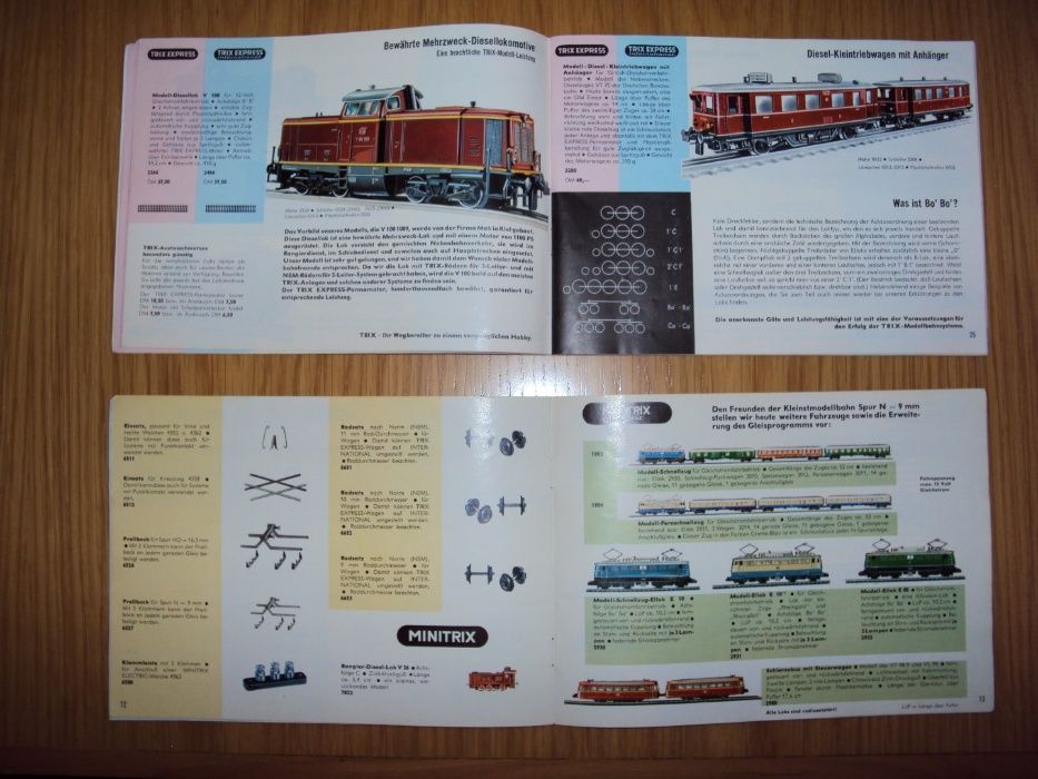 2 Catálogos Ferromodelismo / Comboios (1965)