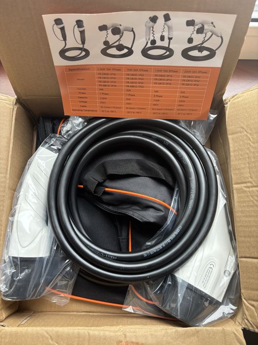 Кабель зарядний type2 Gbt feyree 7квт