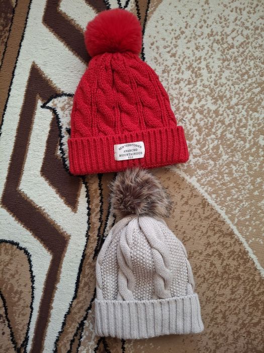 Зимове пальто і шапка для дівчинки 140-146см