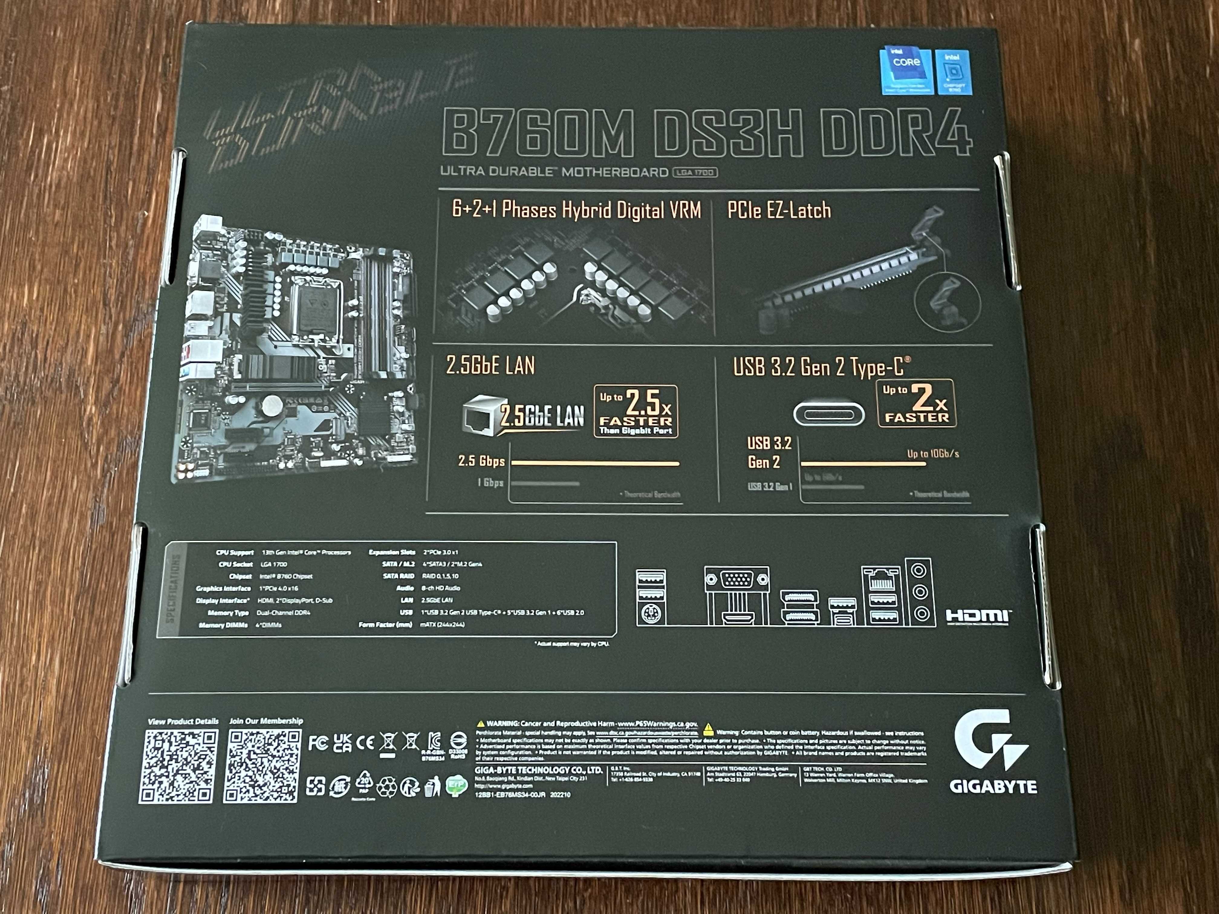 Материнская плата Gigabyte B760M DS3H DDR4 (s1700, Intel B760)