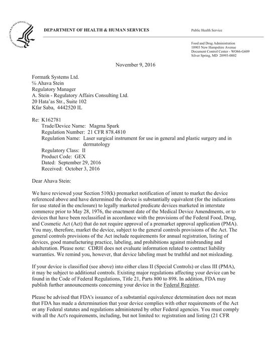 Medyczny laser do depilacji (Izrael) MAGMA Spark z miernikiem melaniny