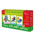 Edukacyjna układanka obrazkowa, litery wyrazy sylaby