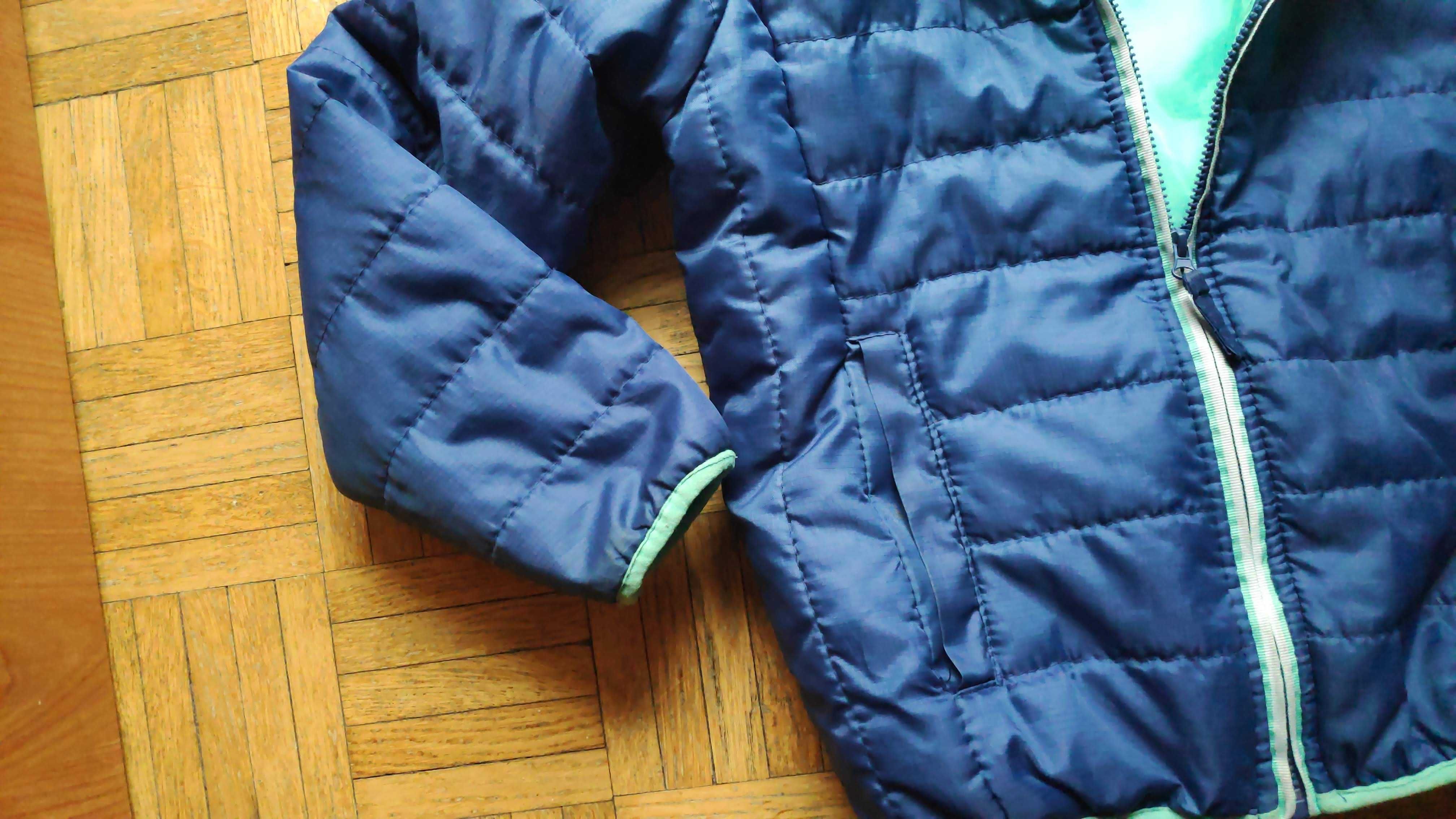 Błękitno-miętowa kurtka przejściowa, rozmiar 128